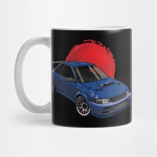 Japanese Classic Gc8 Blue Rising Sun Car Mug